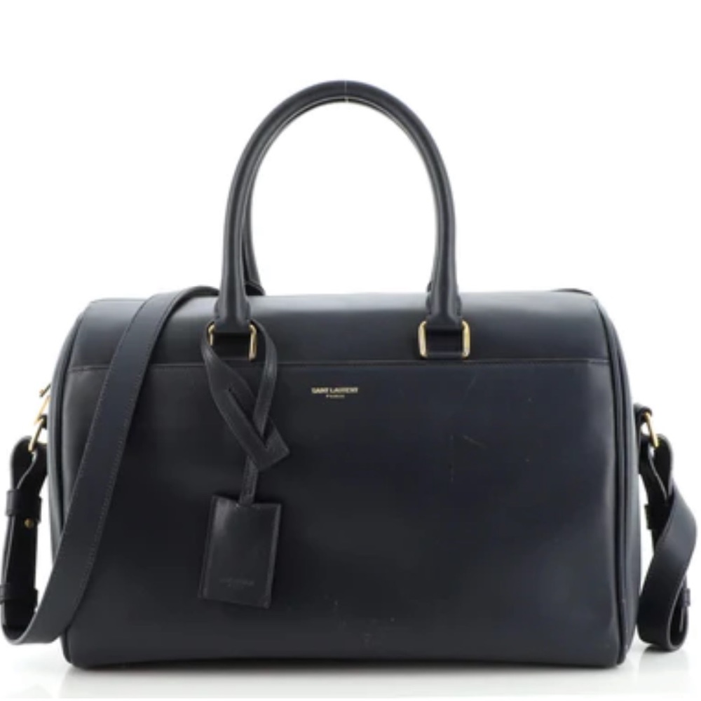 Saint Laurent Toy Classic Duffle in Suede and Leather
